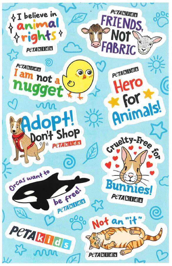 Free peta Halloween Stickers