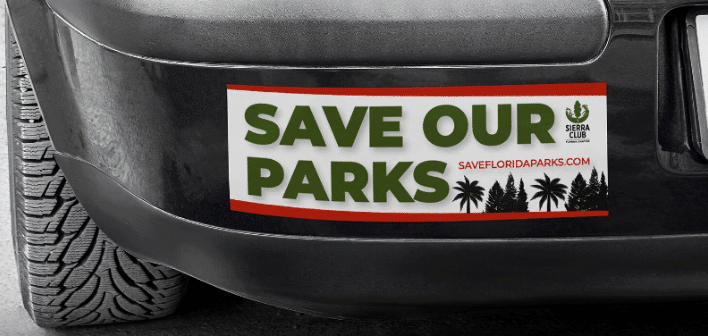 Free Save Our Florida Parks Sticker