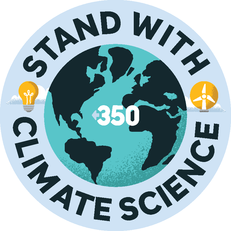 Free Stand with Climate Science Sticker