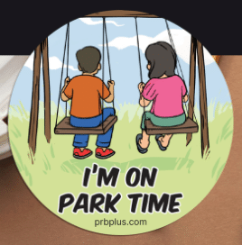 Free I'm on Park Time Sticker