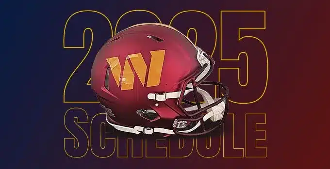 Free Washington Commanders 2025 Schedule Magnet