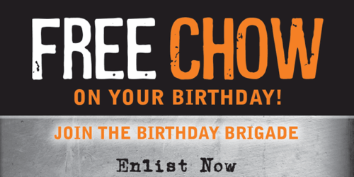 Mission BBQ Birthday Freebie