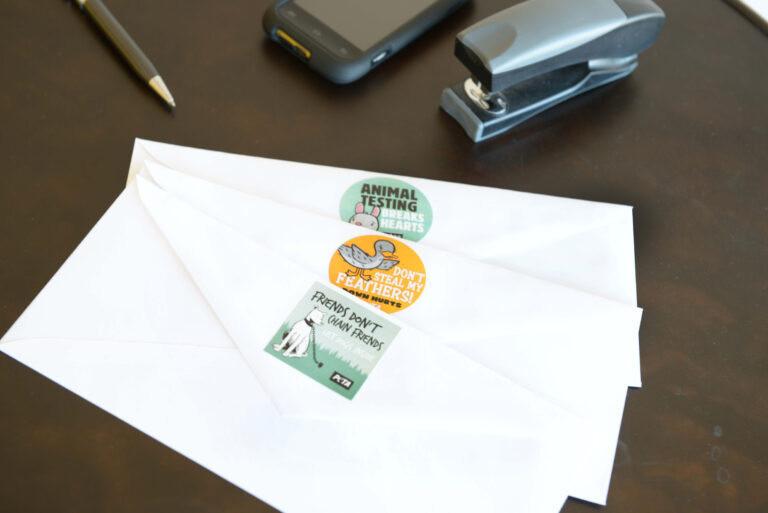 Free Animal Rights Stickers from peta