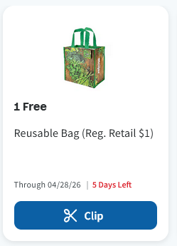 Free Reusable Bag and Meijer