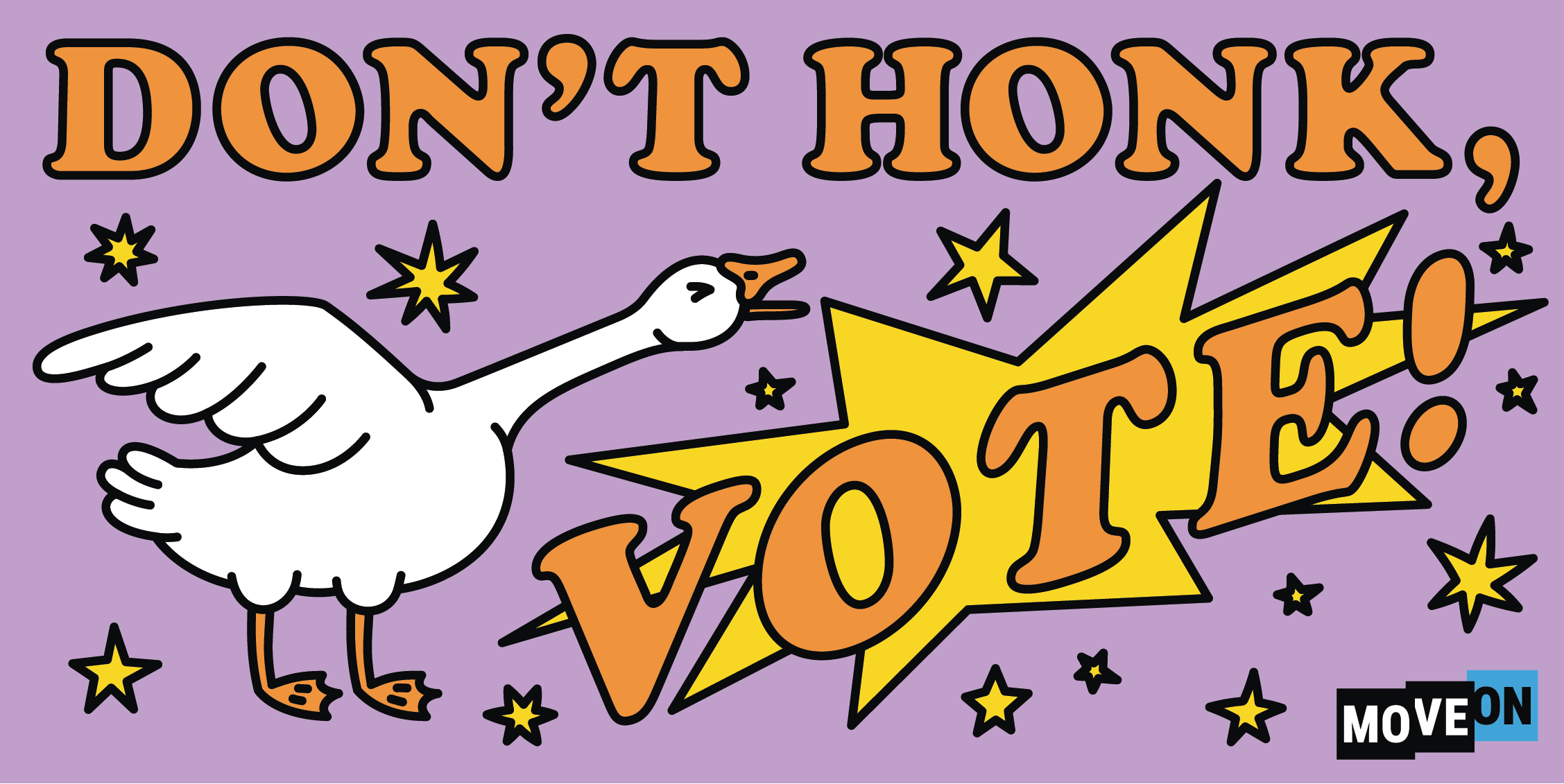 Free MoveOn "Don't Honk, Vote!" Sticker